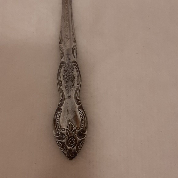 Lustre Ware Korea 1 Dinner Fork 1 Dinner Knife Flatware Scroll Floral READ DISC. - Picture 5 of 13